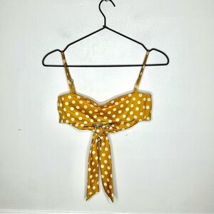 Skin by Same Swim Sunflower Polka Dot Bikini Top Womens S